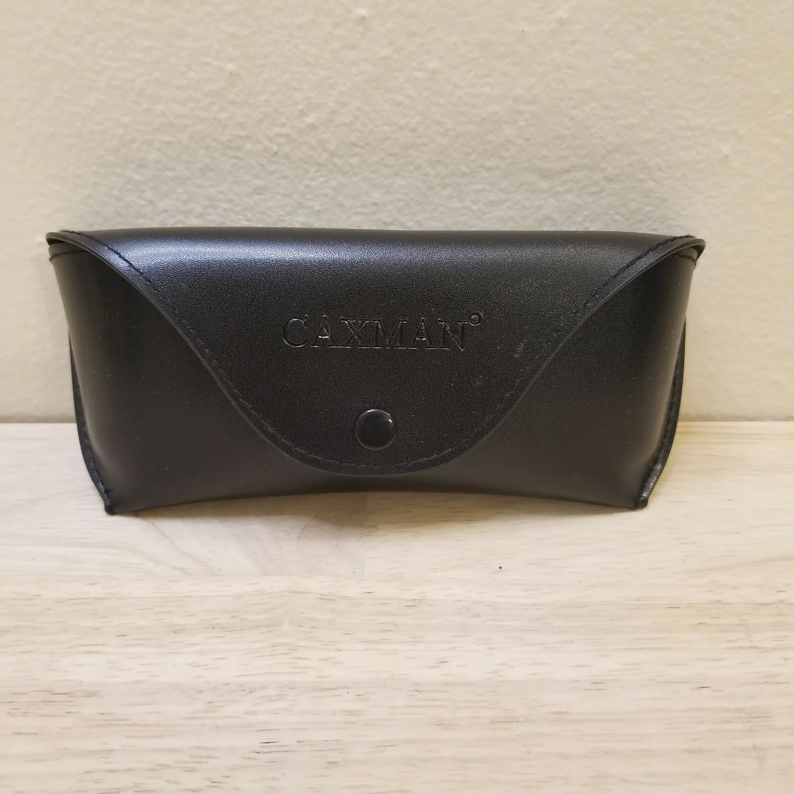 Caxman Black Eyeglass Or Sunglass Case with Drawstring Bag