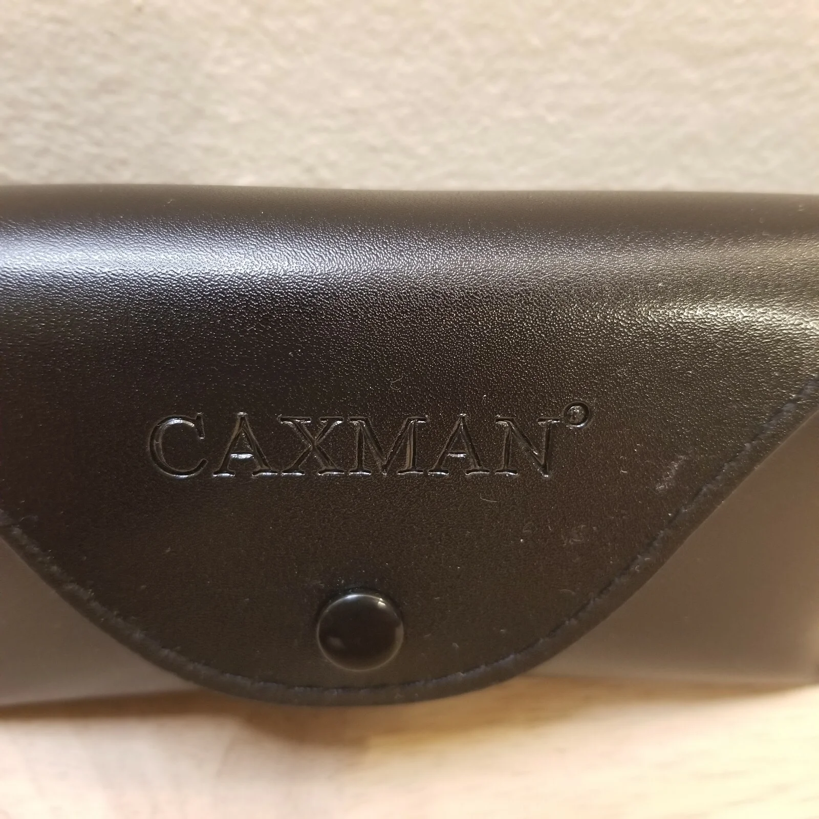Caxman Black Eyeglass Or Sunglass Case with Drawstring Bag 3