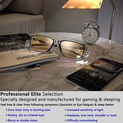 CAXMAN Blue Light Blocking Glasses for Computer Gaming Sleeping Eyeglasses wi... 3